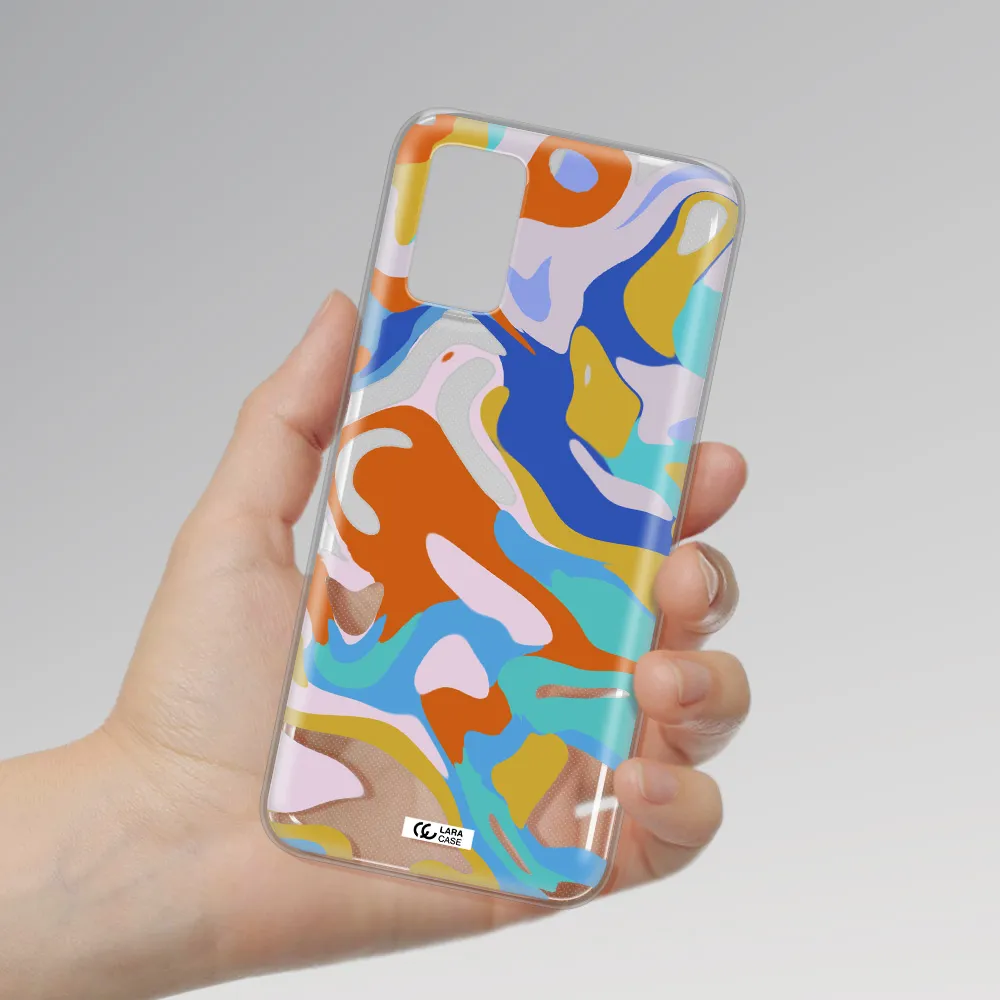 A Colorful Background With Different Colors Samsung A03S Clear Tpu Case