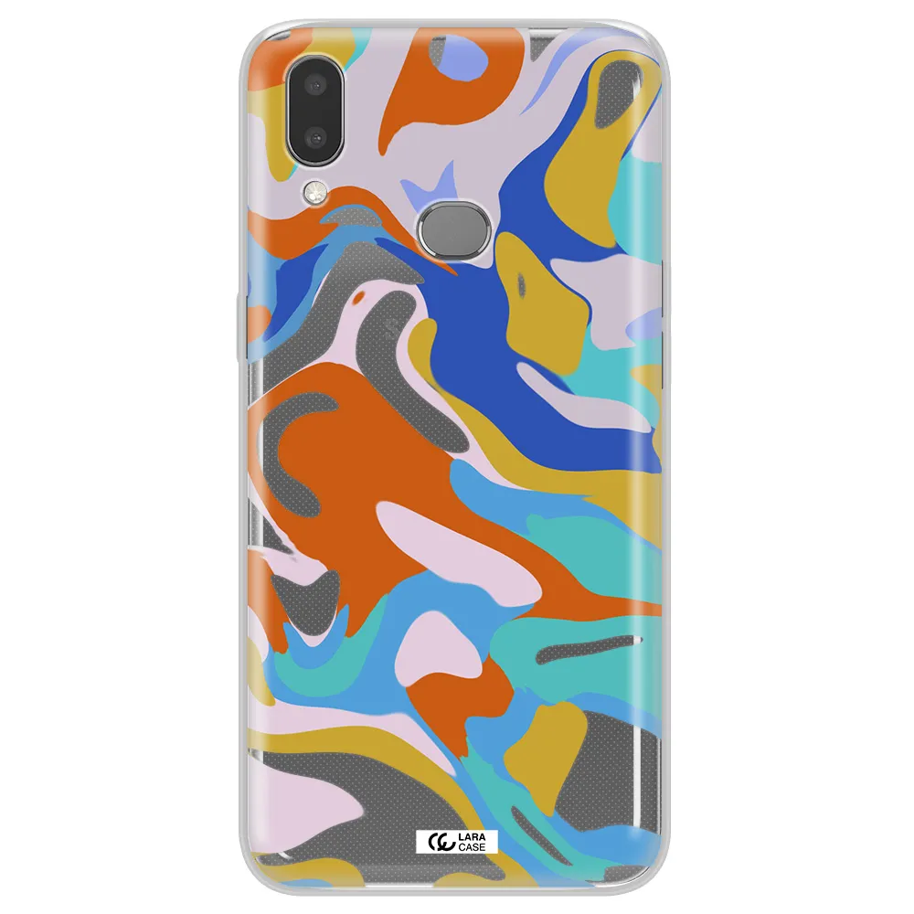 A Colorful Background With Different Colors Samsung A10S Clear Tpu Case
