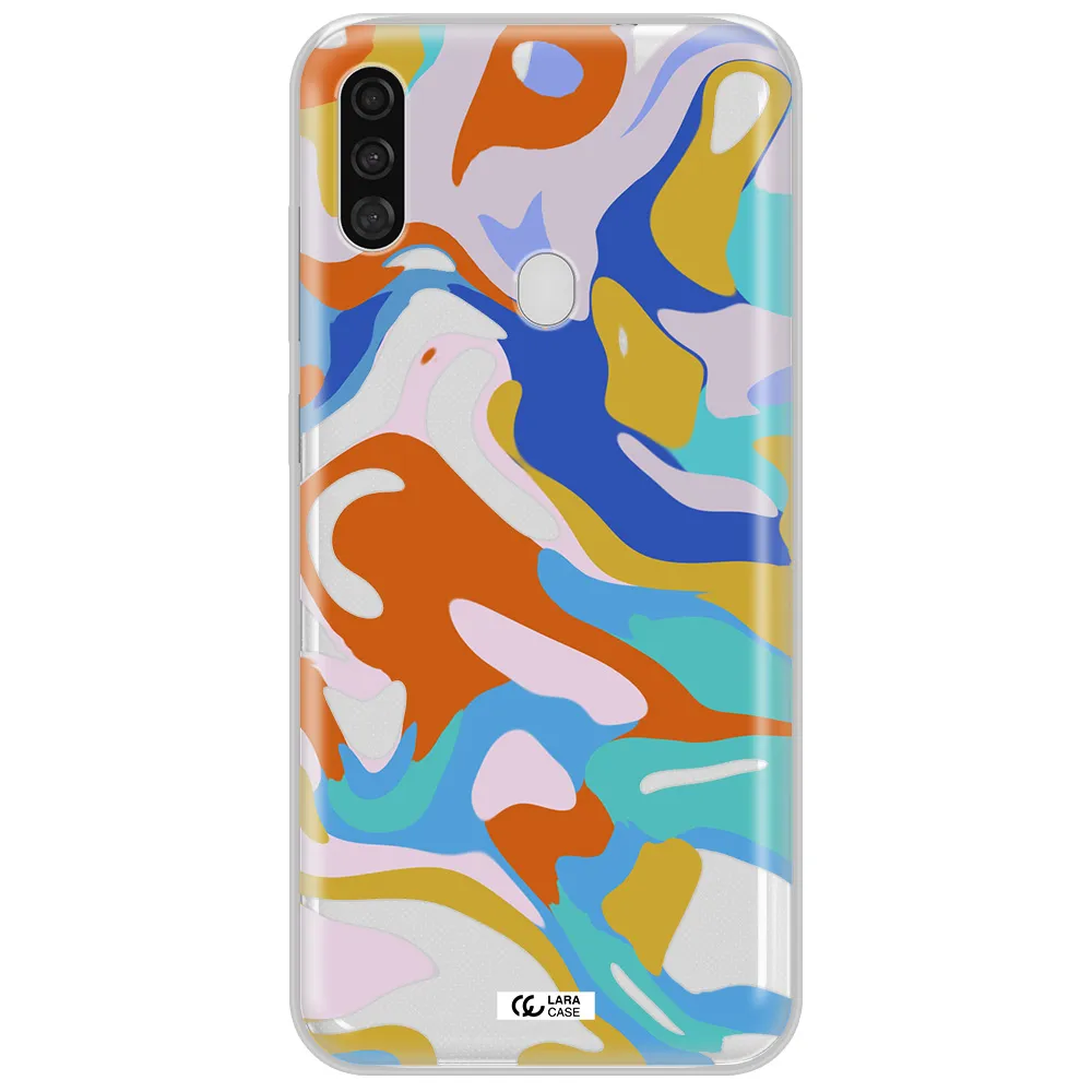 A Colorful Background With Different Colors Samsung A11 Clear Tpu Case