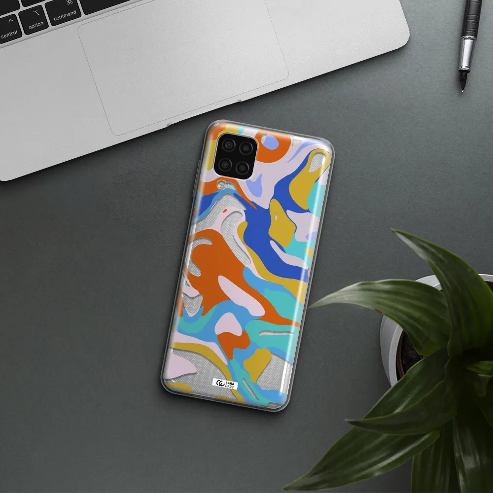 A Colorful Background With Different Colors Samsung A12 4G Clear Tpu Case