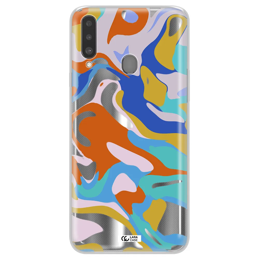 A Colorful Background With Different Colors Samsung A20S Clear Tpu Case