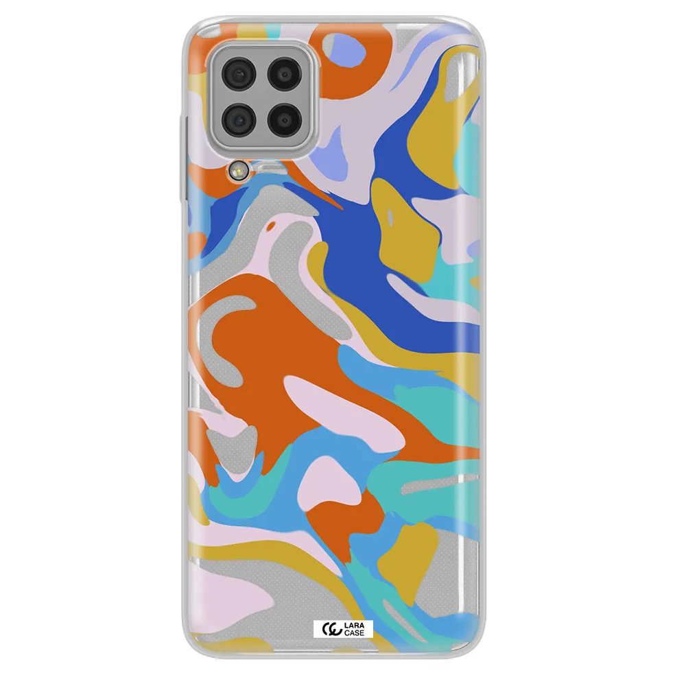 A Colorful Background With Different Colors Samsung A22 4G Clear Tpu Case
