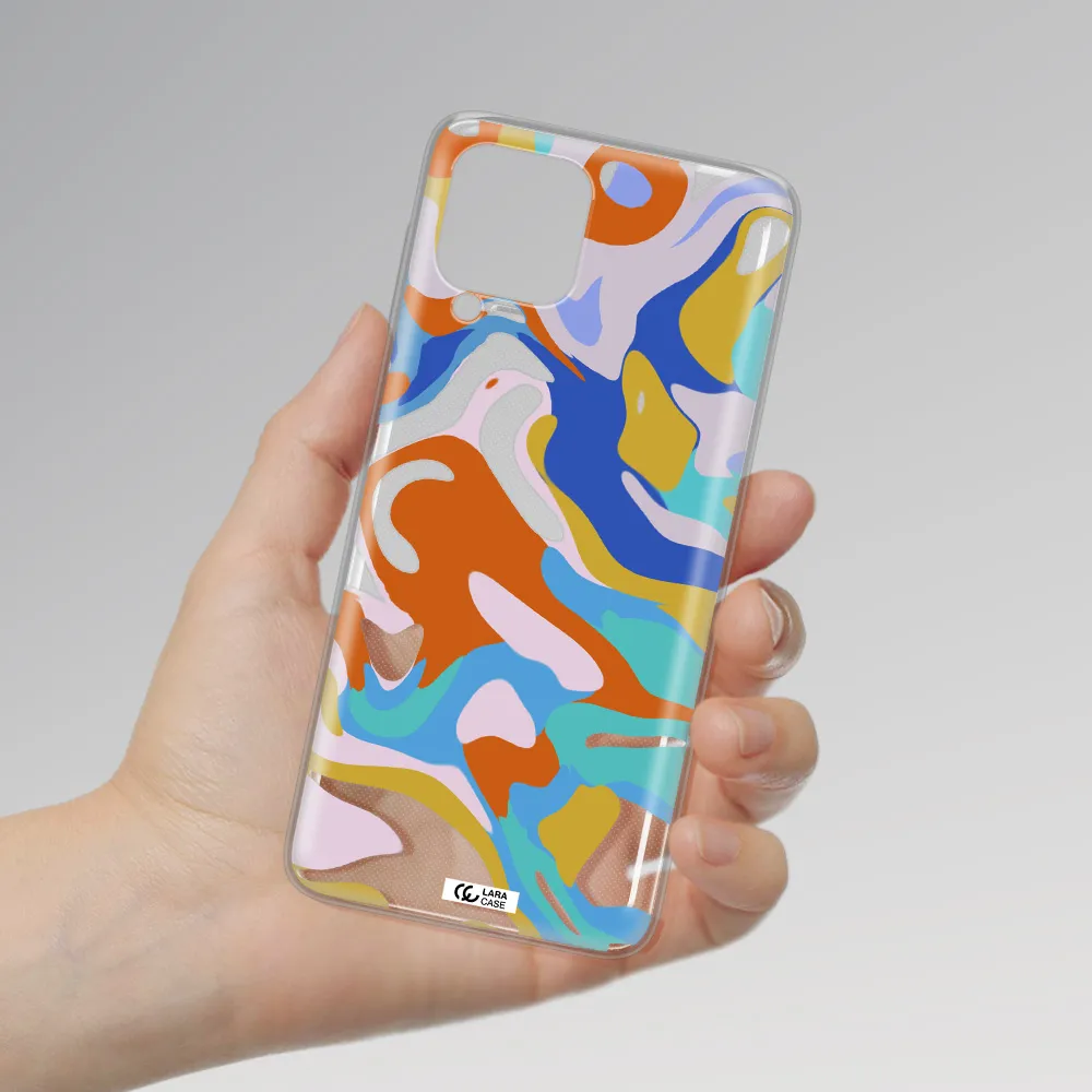 A Colorful Background With Different Colors Samsung A22 4G Clear Tpu Case