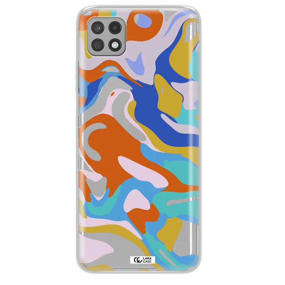 A Colorful Background With Different Colors Samsung A22 5G Clear Tpu Case