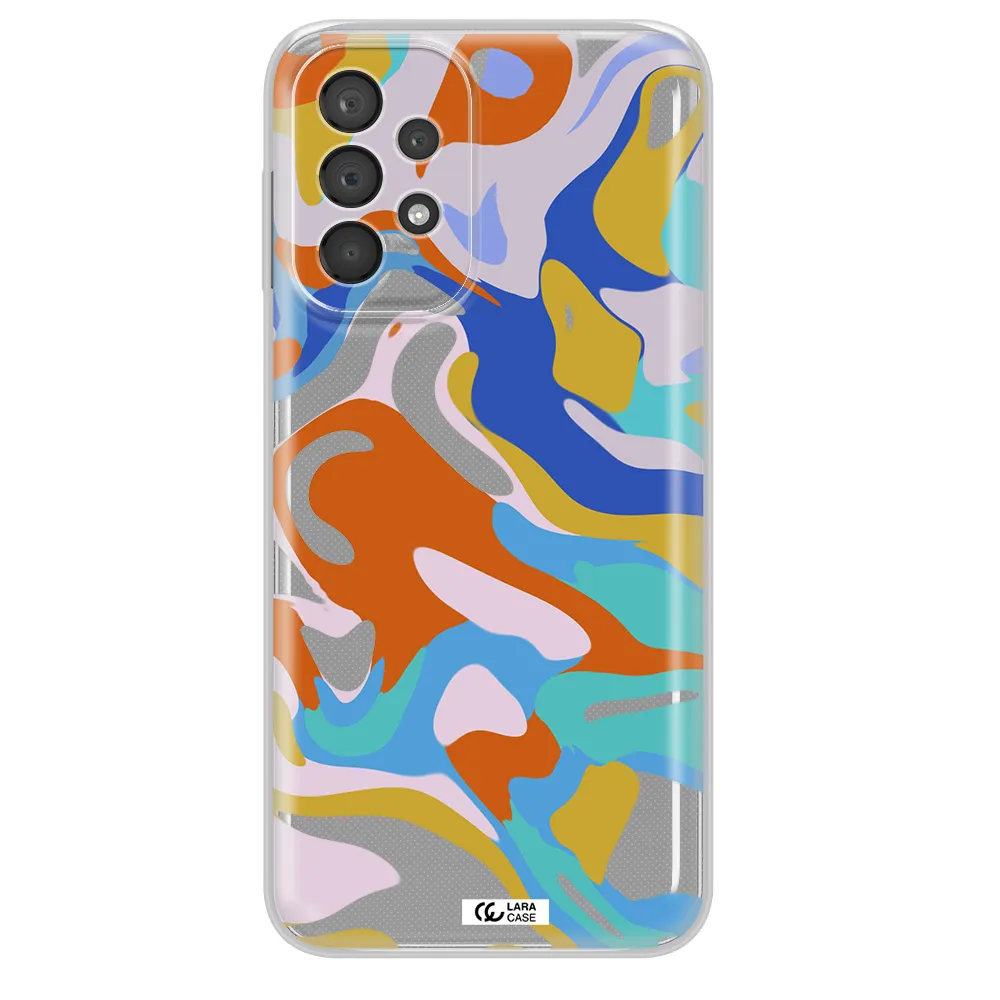 A Colorful Background With Different Colors Samsung A23 5G Clear Tpu Case