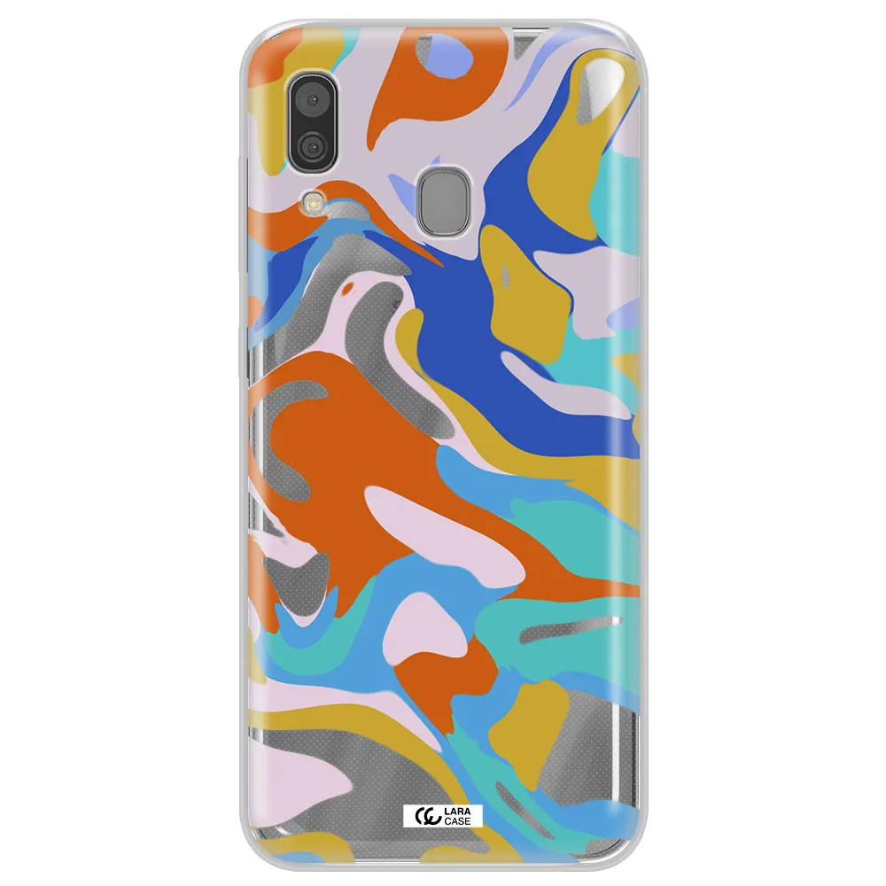A Colorful Background With Different Colors Samsung A30 Clear Tpu Case