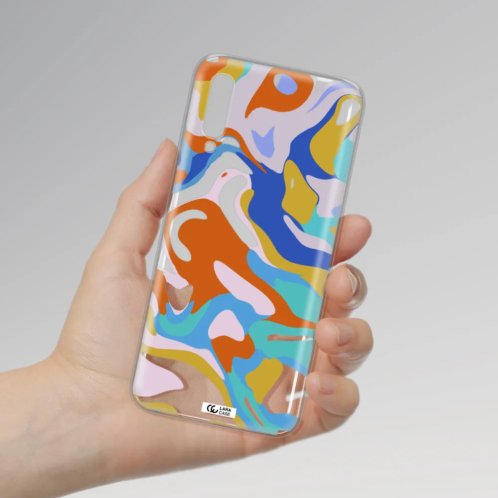 A Colorful Background With Different Colors Samsung A50 Clear Tpu Case