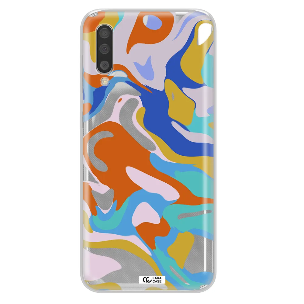 A Colorful Background With Different Colors Samsung A50S Clear Tpu Case