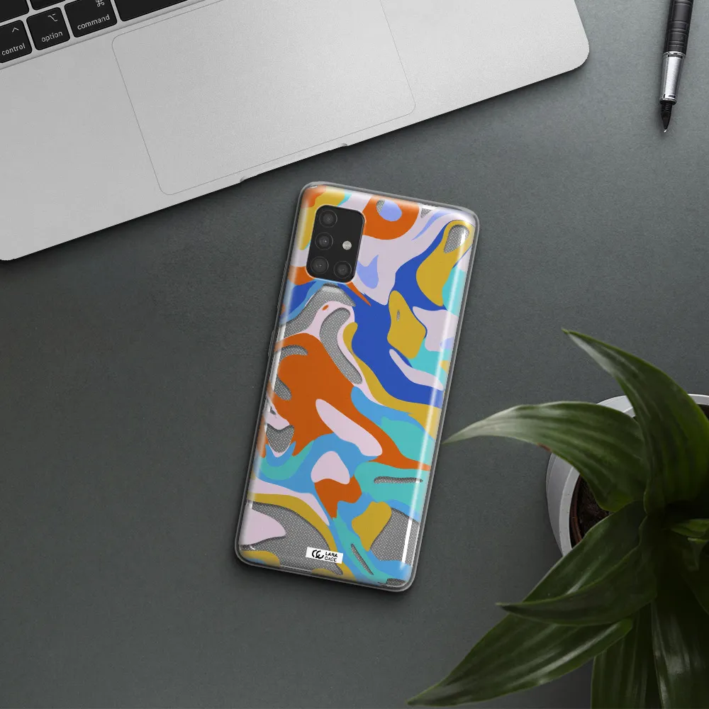 A Colorful Background With Different Colors Samsung A51 Clear Tpu Case