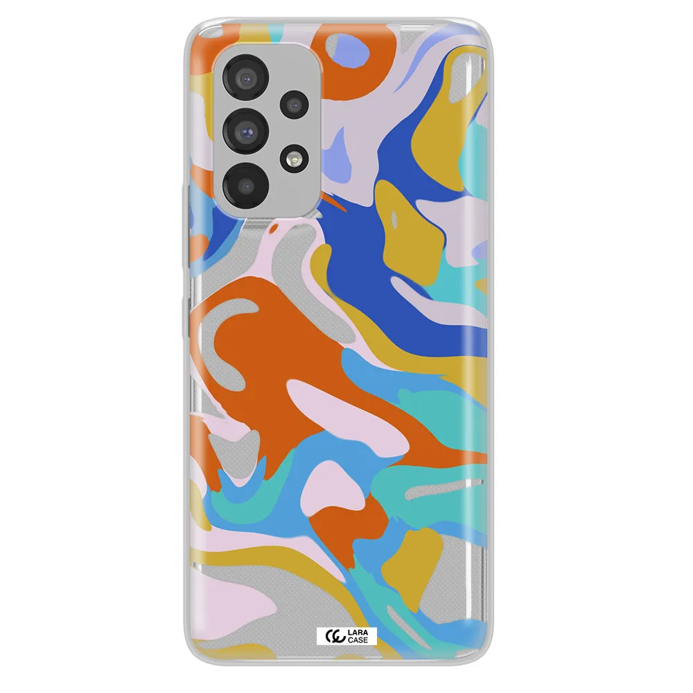 A Colorful Background With Different Colors Samsung A53 Clear Tpu Case