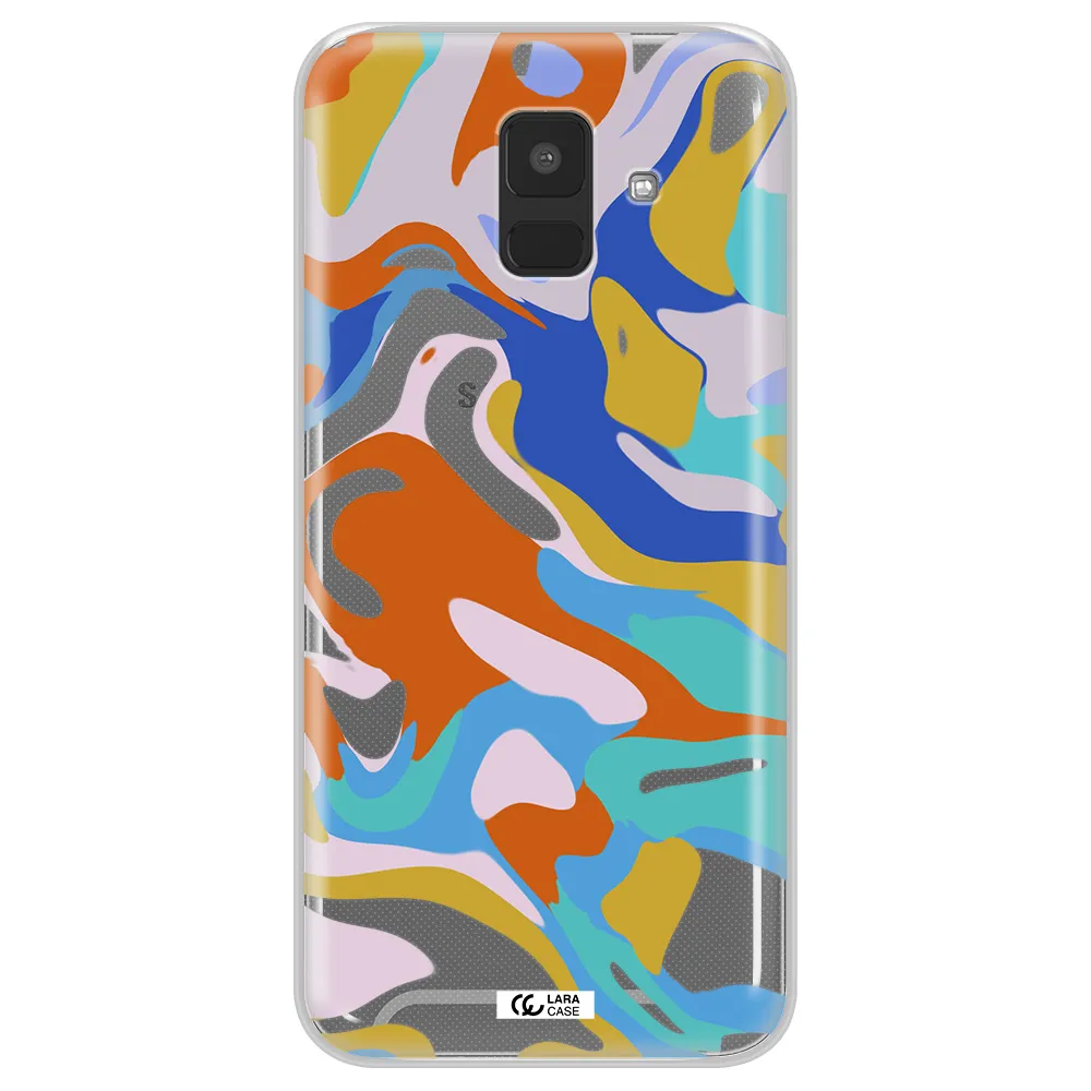 A Colorful Background With Different Colors Samsung A6 Clear Tpu Case
