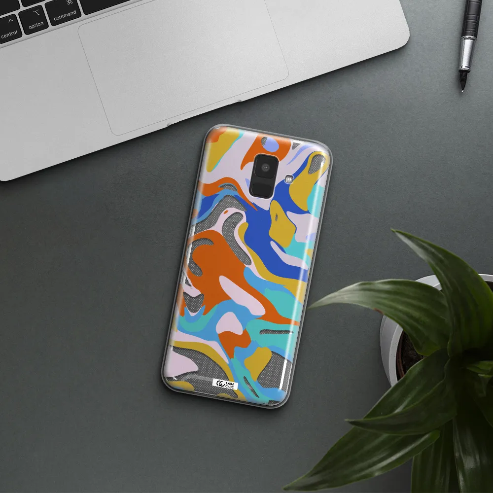 A Colorful Background With Different Colors Samsung A6 Clear Tpu Case