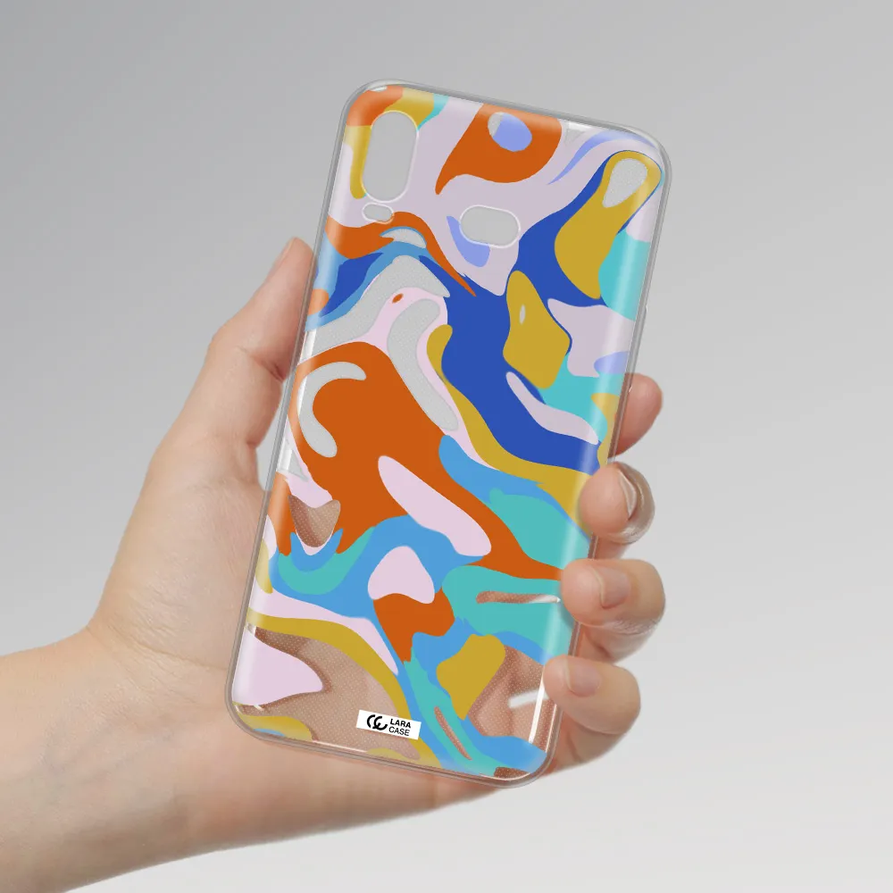A Colorful Background With Different Colors Samsung A6S Clear Tpu Case