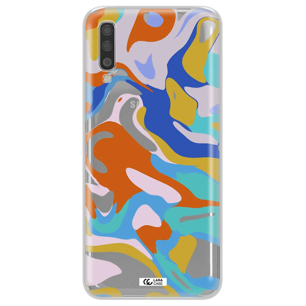 A Colorful Background With Different Colors Samsung A70S Clear Tpu Case
