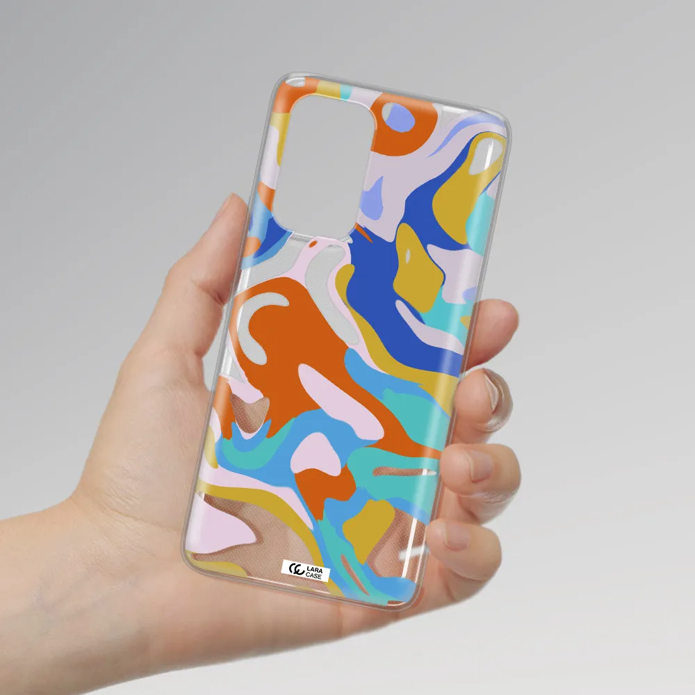 A Colorful Background With Different Colors Samsung A73 Clear Tpu Case