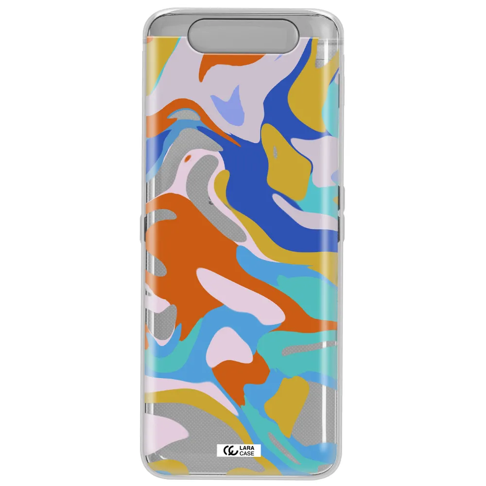 A Colorful Background With Different Colors Samsung A80 Clear Tpu Case