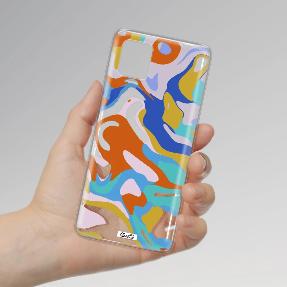 A Colorful Background With Different Colors Samsung A81 Clear Tpu Case