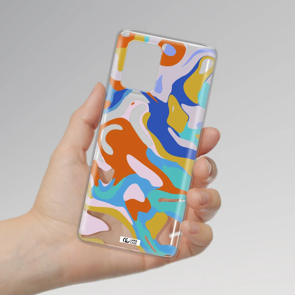 A Colorful Background With Different Colors Samsung A91 Clear Tpu Case