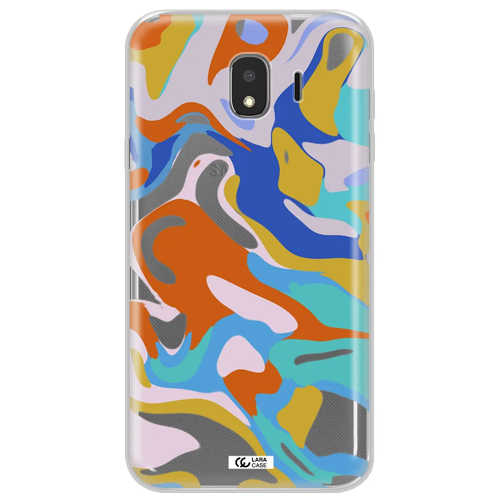 A Colorful Background With Different Colors Samsung J4 Clear Tpu Case