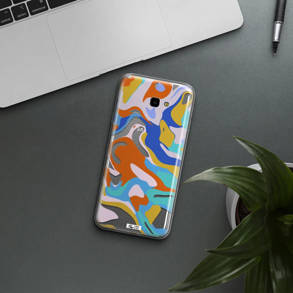 A Colorful Background With Different Colors Samsung J4 Plus Clear Tpu Case