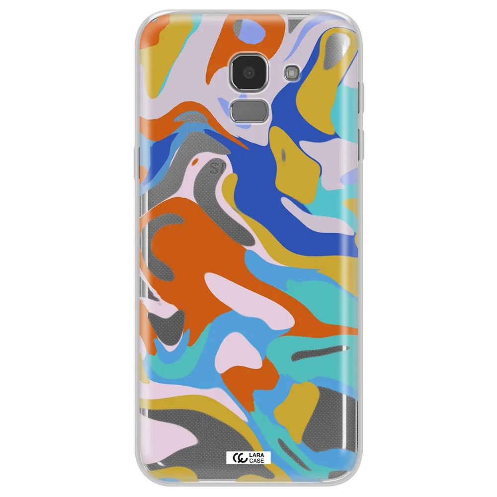 A Colorful Background With Different Colors Samsung J6 Clear Tpu Case
