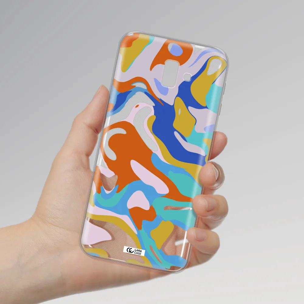 A Colorful Background With Different Colors Samsung J6 Plus Clear Tpu Case