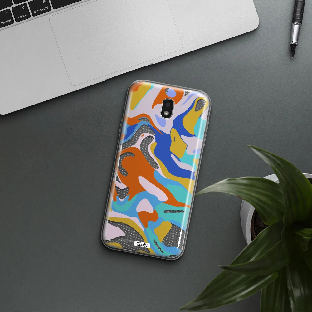 A Colorful Background With Different Colors Samsung J7 Pro Clear Tpu Case
