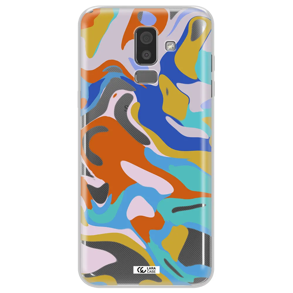 A Colorful Background With Different Colors Samsung J8 Clear Tpu Case