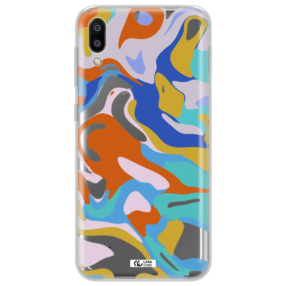 A Colorful Background With Different Colors Samsung M10 Clear Tpu Case