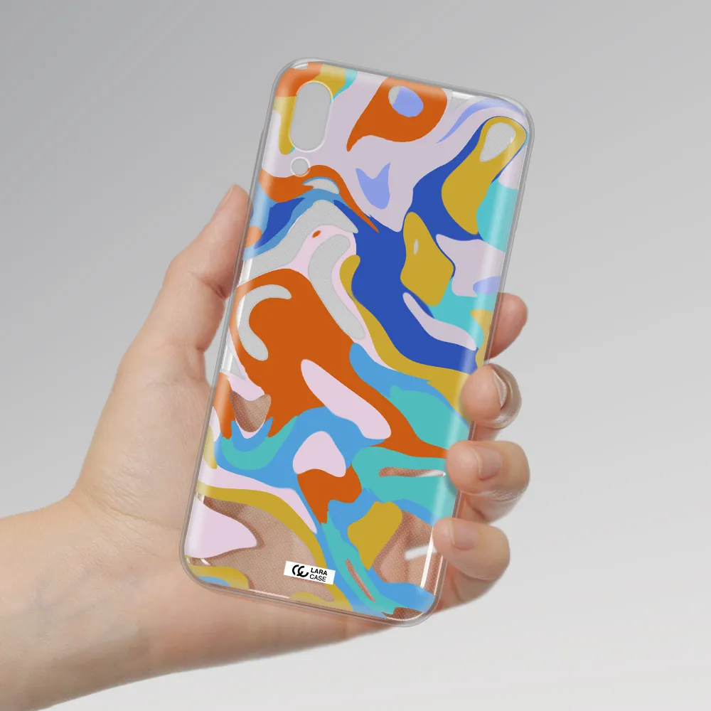 A Colorful Background With Different Colors Samsung M10 Clear Tpu Case