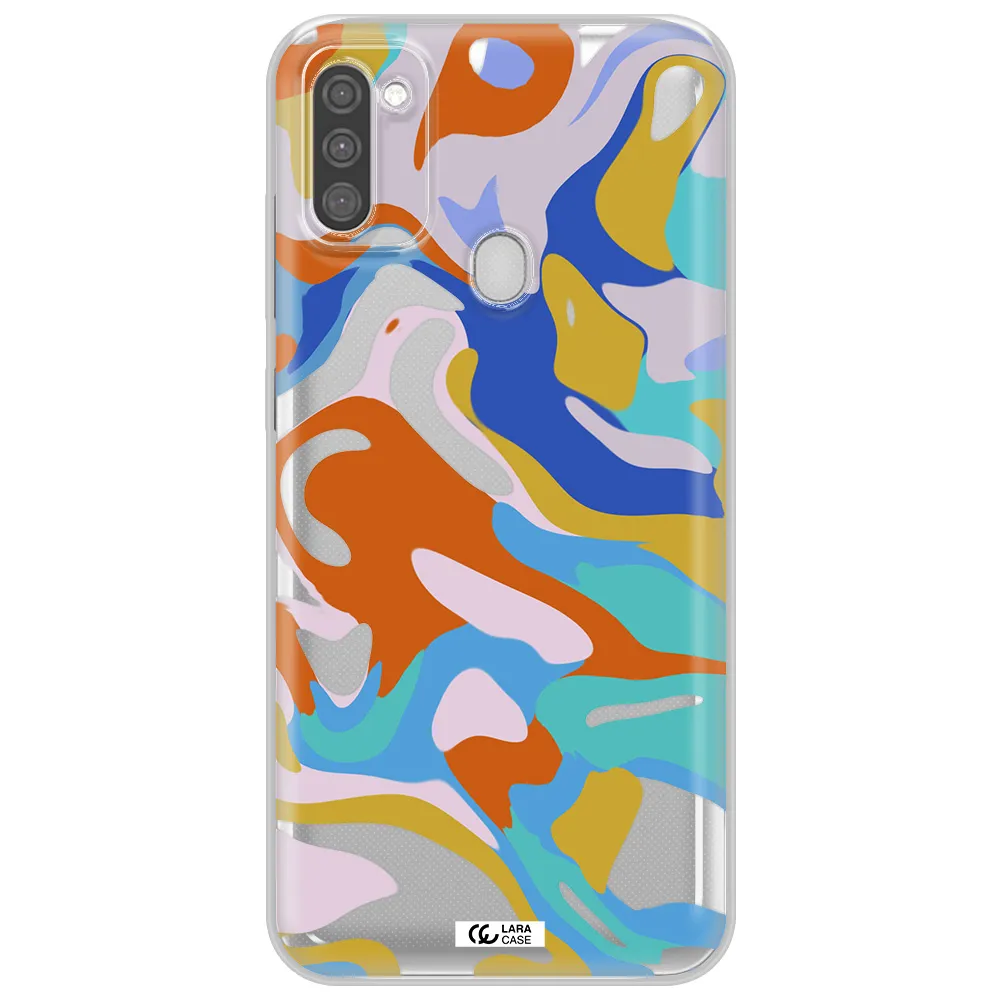 A Colorful Background With Different Colors Samsung M11 Clear Tpu Case