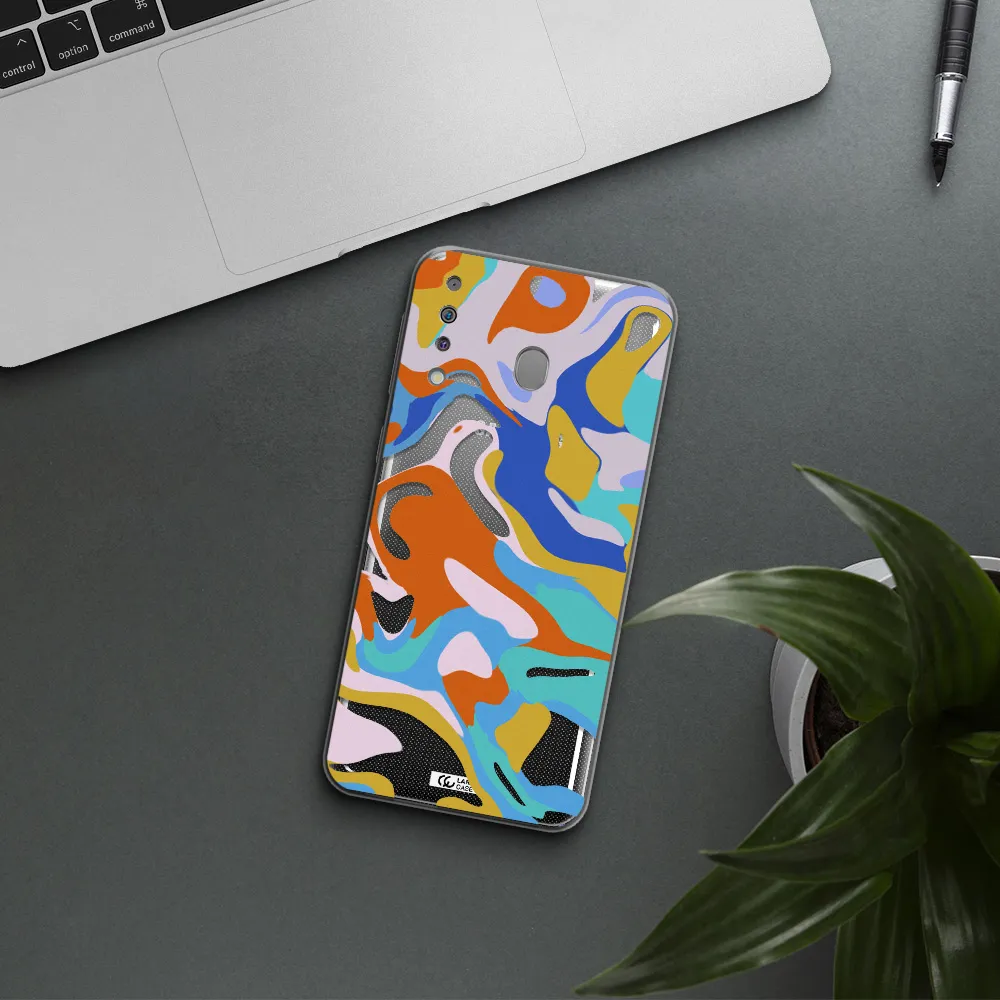 A Colorful Background With Different Colors Samsung M30 Clear Tpu Case