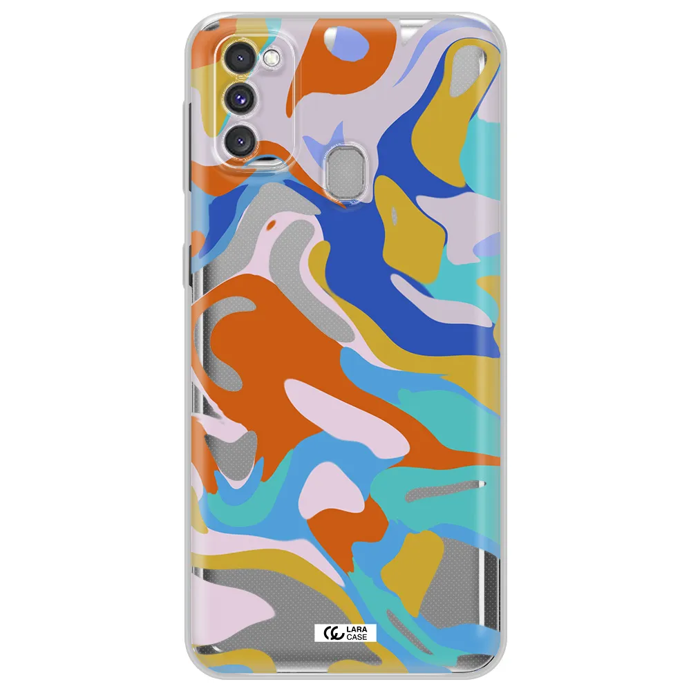 A Colorful Background With Different Colors Samsung M30S Clear Tpu Case