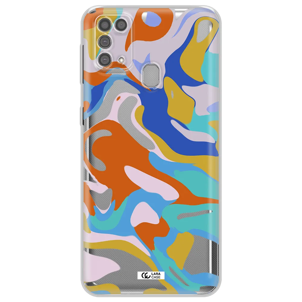 A Colorful Background With Different Colors Samsung M31 Clear Tpu Case