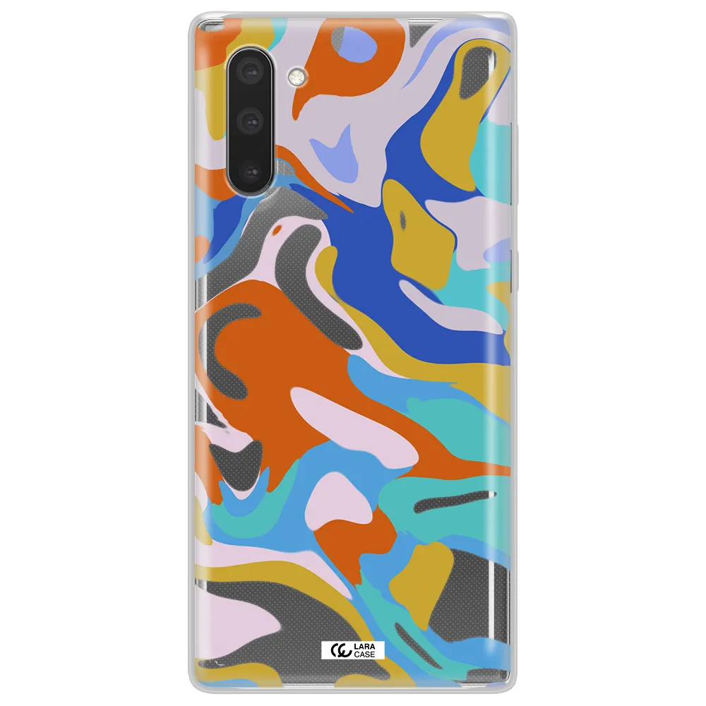 A Colorful Background With Different Colors Samsung Note 10 Clear Tpu Case