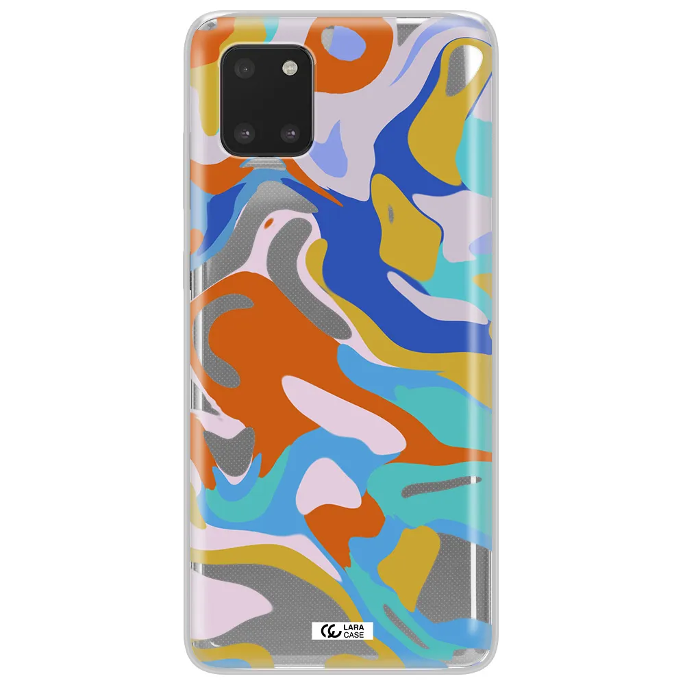 A Colorful Background With Different Colors Samsung Note 10 Lite Clear Tpu Case