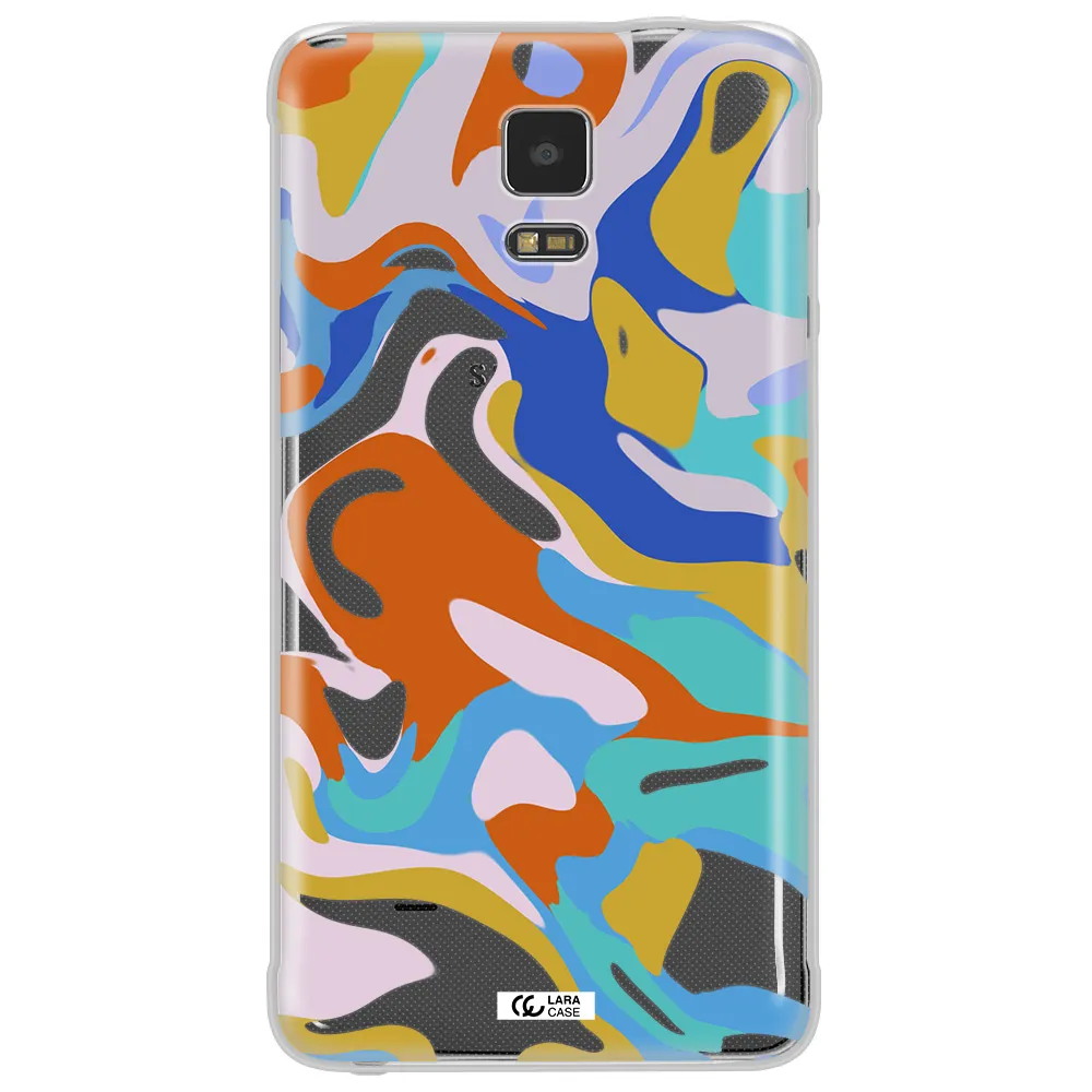 A Colorful Background With Different Colors Samsung Note 4 Clear Tpu Case