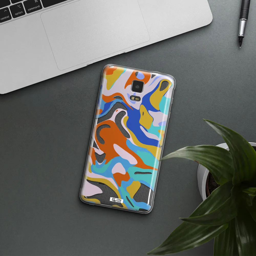 A Colorful Background With Different Colors Samsung Note 4 Clear Tpu Case