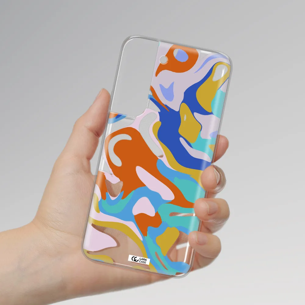A Colorful Background With Different Colors Samsung S 22 Clear Tpu Case
