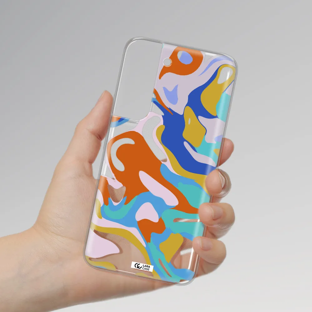 A Colorful Background With Different Colors Samsung S 22 Plus Clear Tpu Case