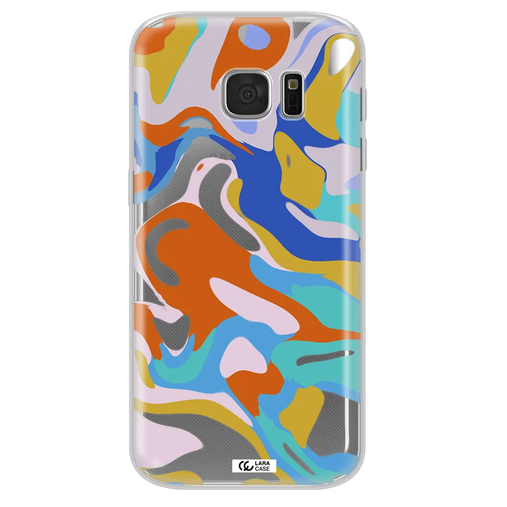 A Colorful Background With Different Colors Samsung S 7 Clear Tpu Case