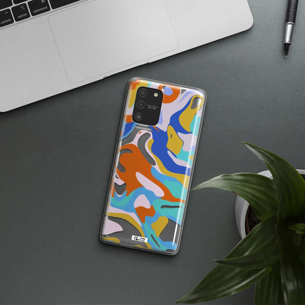 A Colorful Background With Different Colors Samsung S10 Lite Clear Tpu Case
