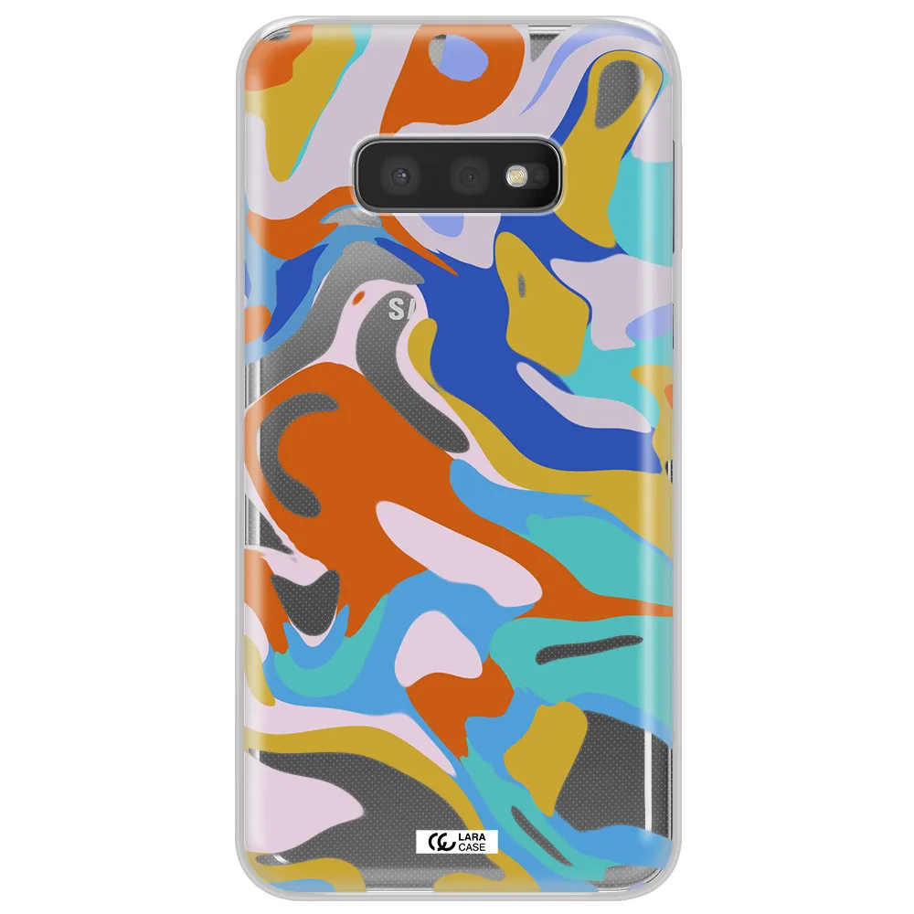 A Colorful Background With Different Colors Samsung S10E Clear Tpu Case