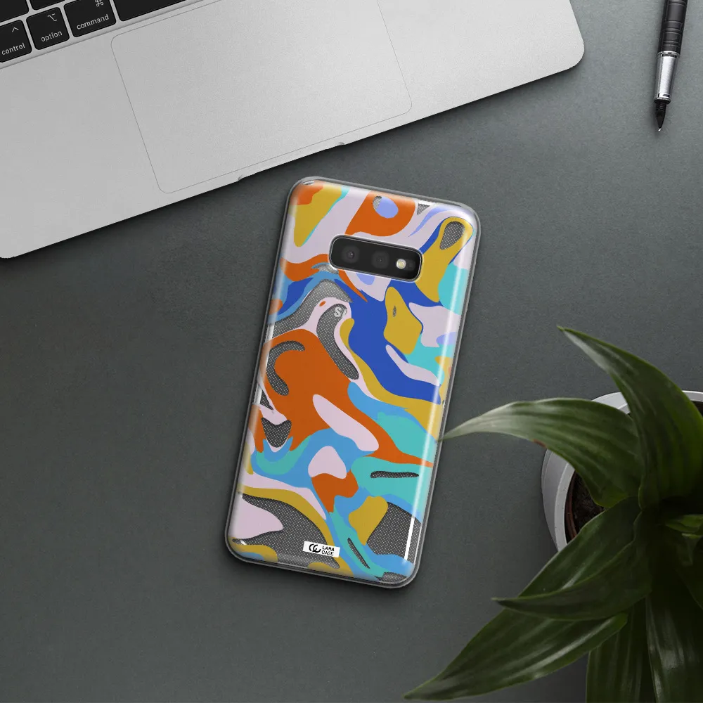 A Colorful Background With Different Colors Samsung S10E Clear Tpu Case