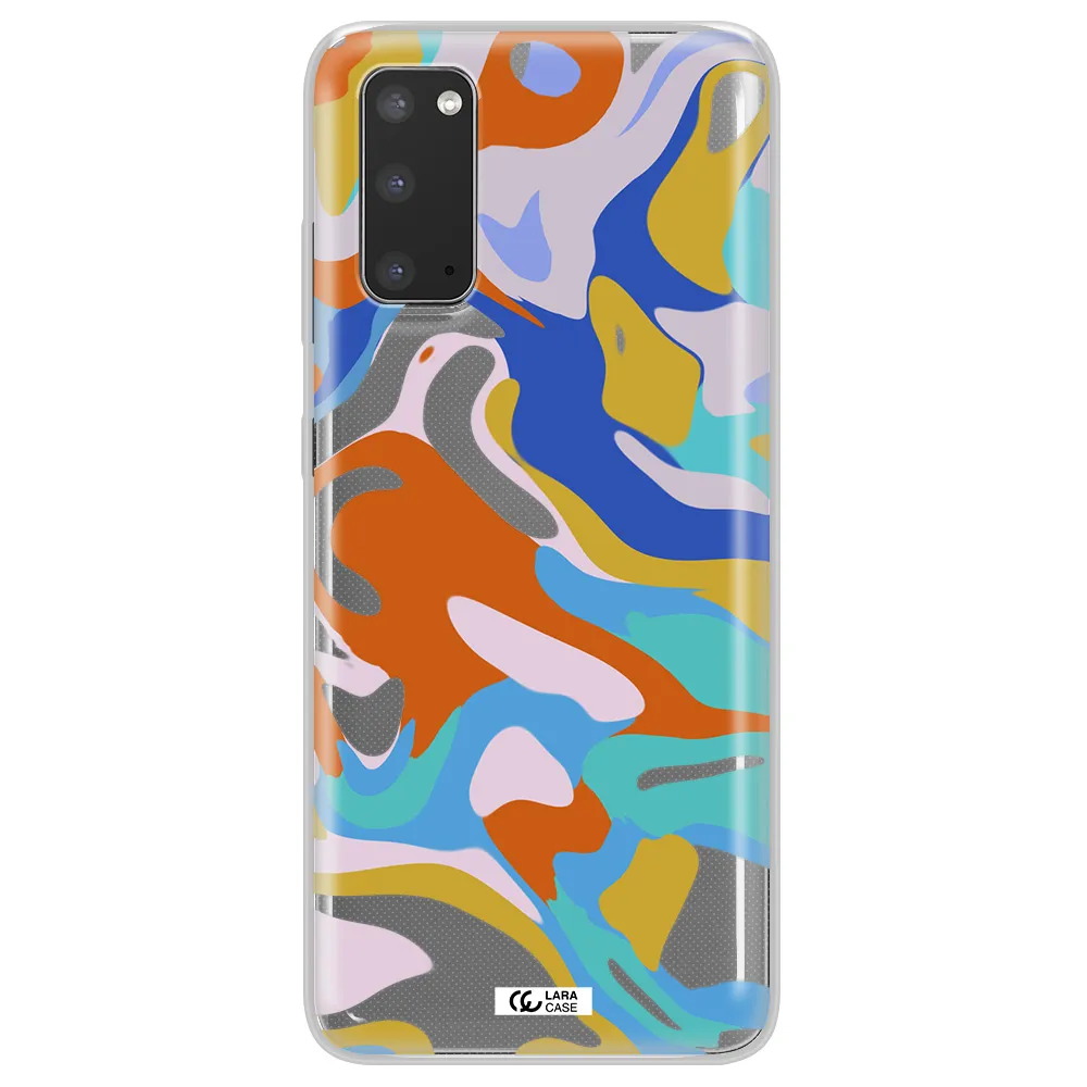 A Colorful Background With Different Colors Samsung S20 Clear Tpu Case
