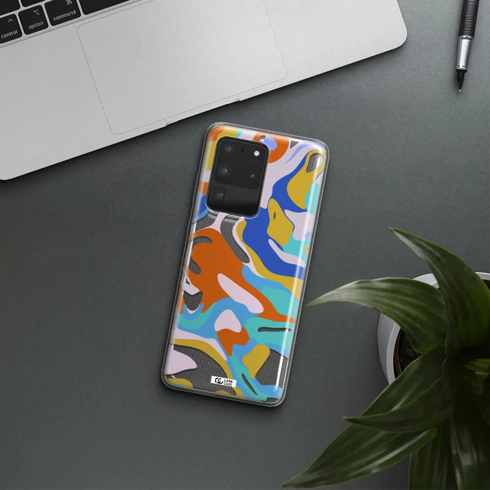 A Colorful Background With Different Colors Samsung S20 Ultra Clear Tpu Case