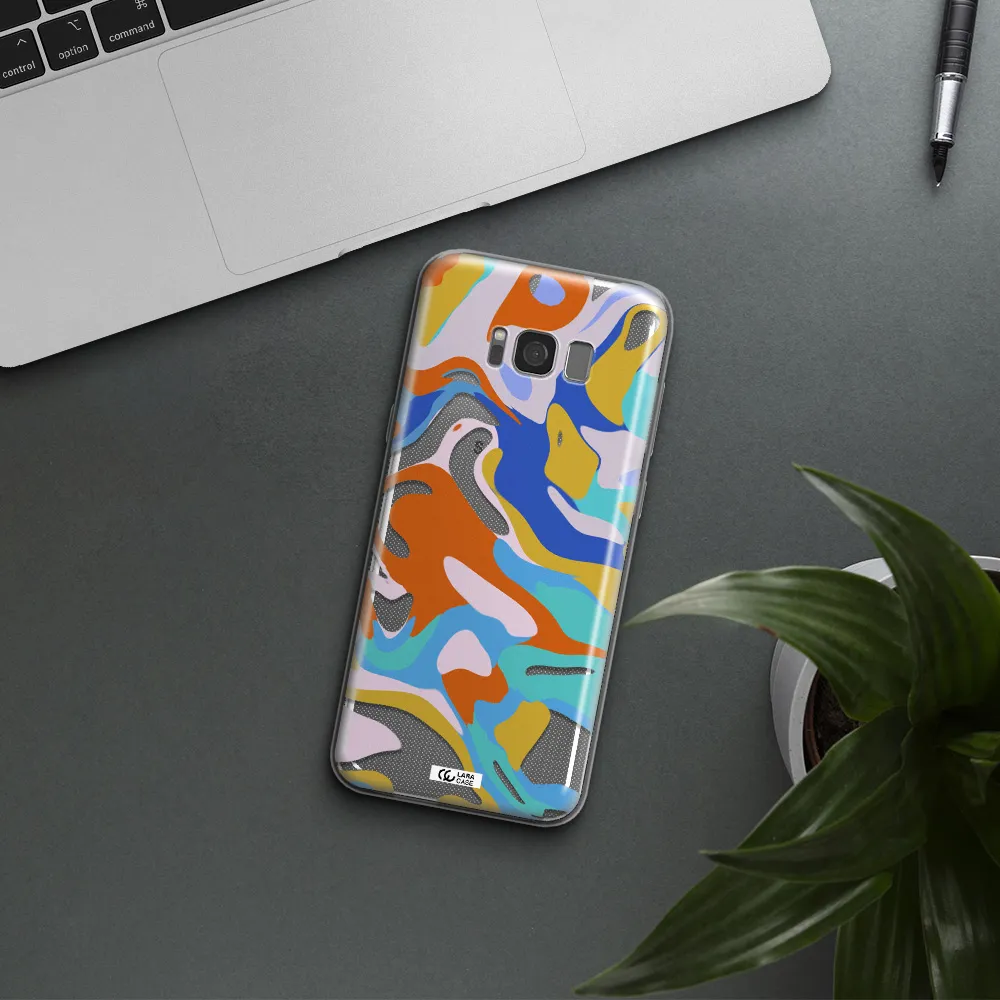 A Colorful Background With Different Colors Samsung S8 Clear Tpu Case