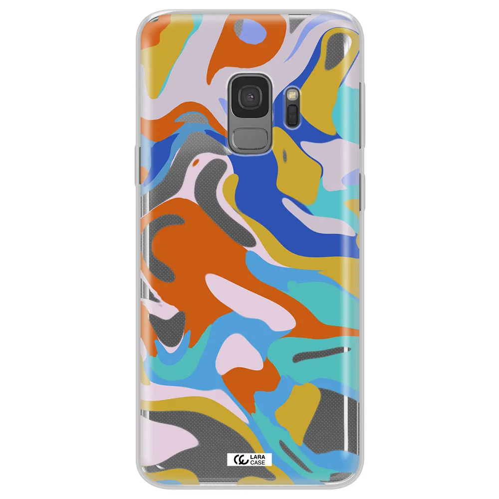 A Colorful Background With Different Colors Samsung S9 Clear Tpu Case