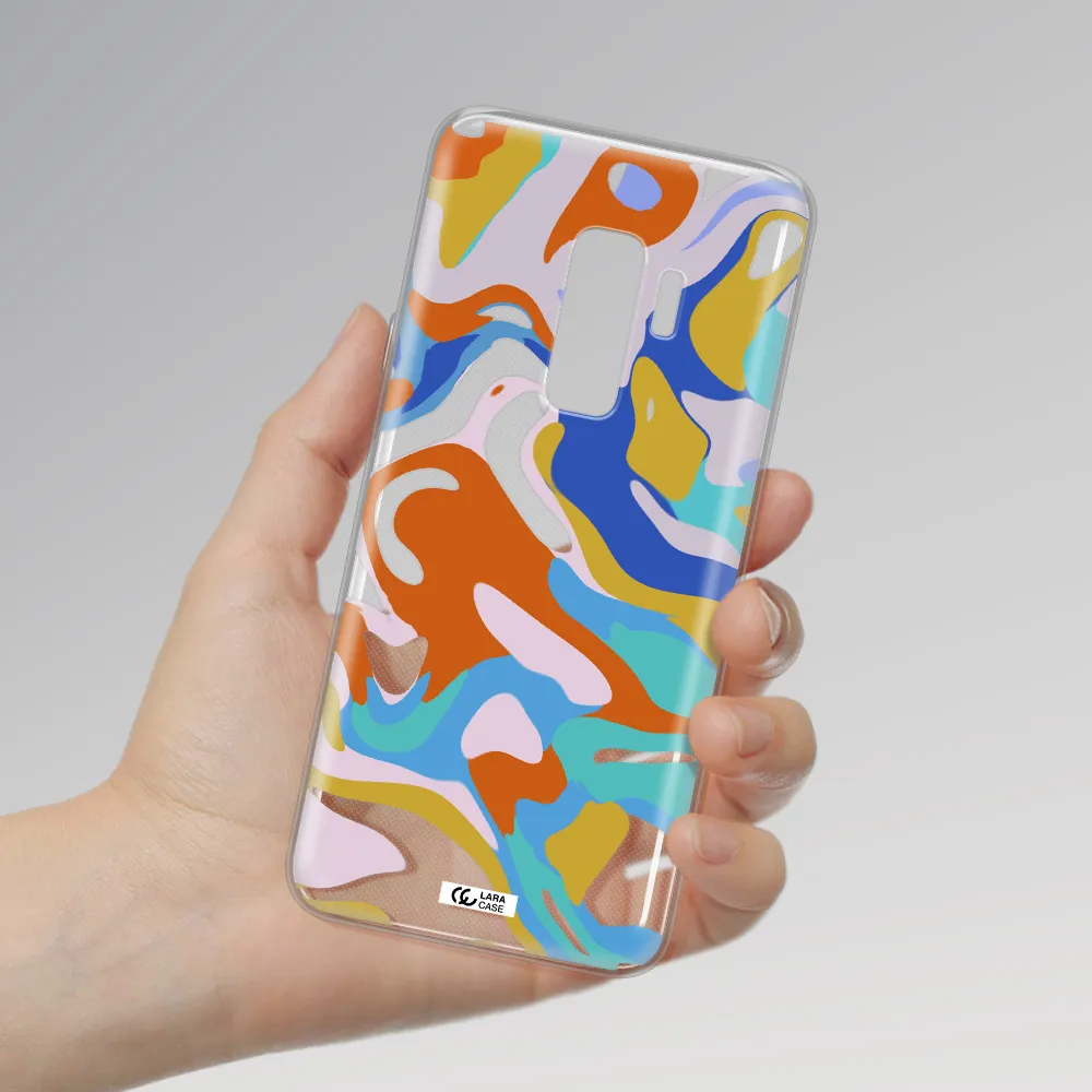 A Colorful Background With Different Colors Samsung S9 Plus Clear Tpu Case