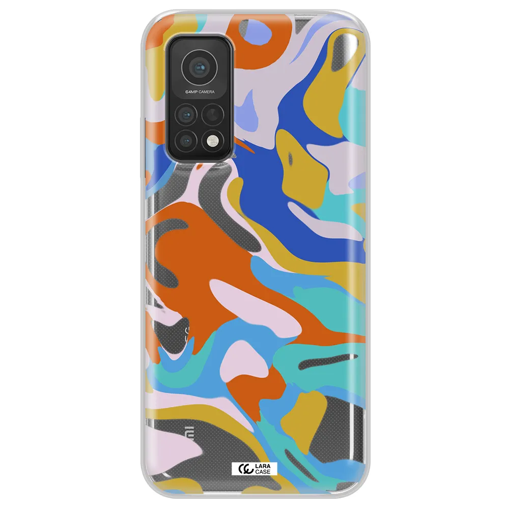 A Colorful Background With Different Colors Xiaomi Mi 10T Clear Tpu Case